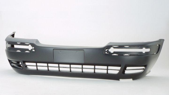 2001-2005 Chevrolet Venture Front Bumper Primed With Hook Hole , GM1000649. Side view of the replacement part.
