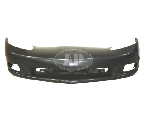 2005-2013 Chevrolet Corvette Front Bumper Base Without H/Lp Wash Hole Primed , GM1000737. Precision fitment for collision repair.