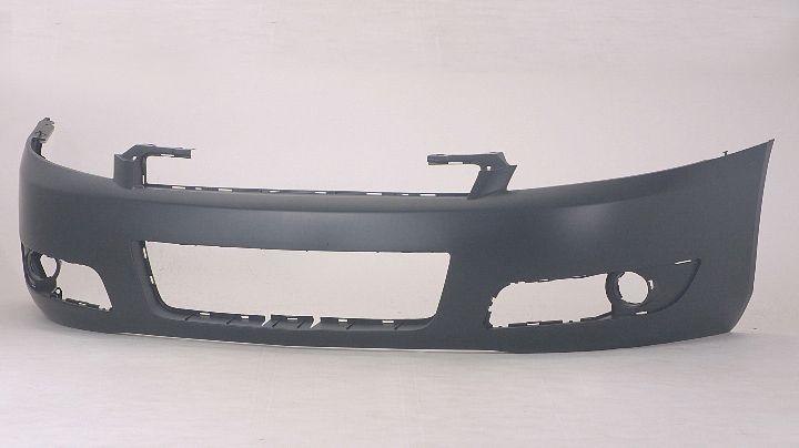 2014-2016 Chevrolet Impala Limited Front Bumper Primed With Fog Lamp Hole , GM1000764. Angle view for visual reference.