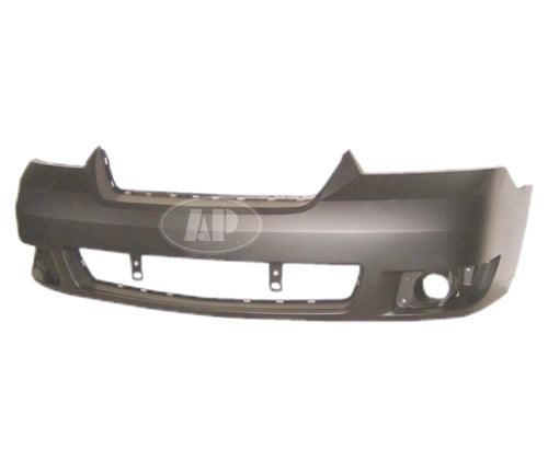 2006-2007 Chevrolet Malibu Front Bumper Primed Lt/Ltz Model With Fog Lamp Hole , GM1000768. Angle view for visual reference.