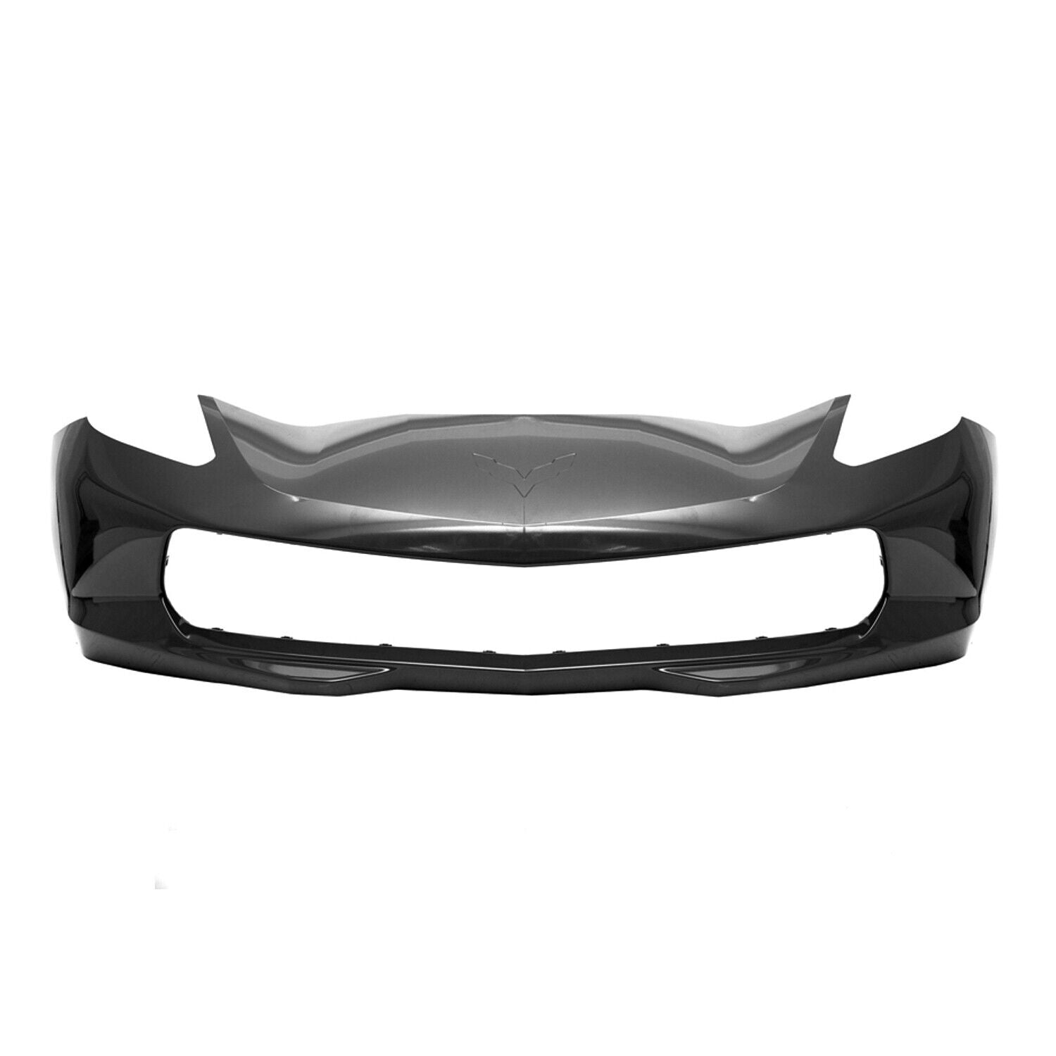 2014-2019 Chevrolet Corvette Front Bumper Primed Without Washer Holes , GM1000949. High-quality aftermarket part.
