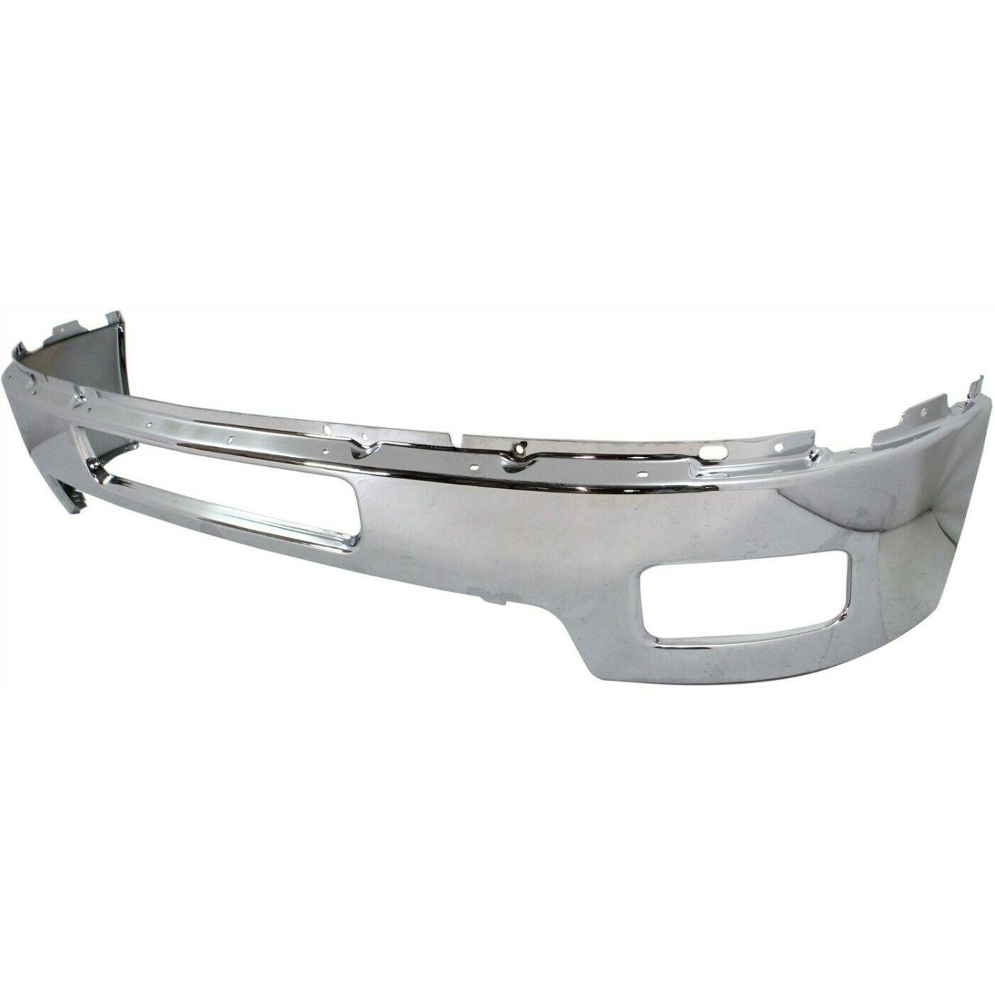 2011-2014 Chevrolet Silverado 2500 Front Bumper With Fog Lamp Hole Chrome Steel , GM1002837. Designed for OEM alignment.