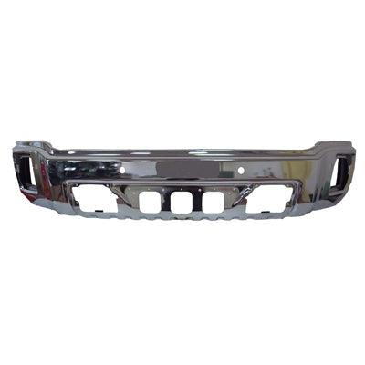 2014-2015 Gmc Sierra 1500 Front Bumper Face Bar Chrome With Sensor , GM1002847. Exact fit for vehicle restoration.