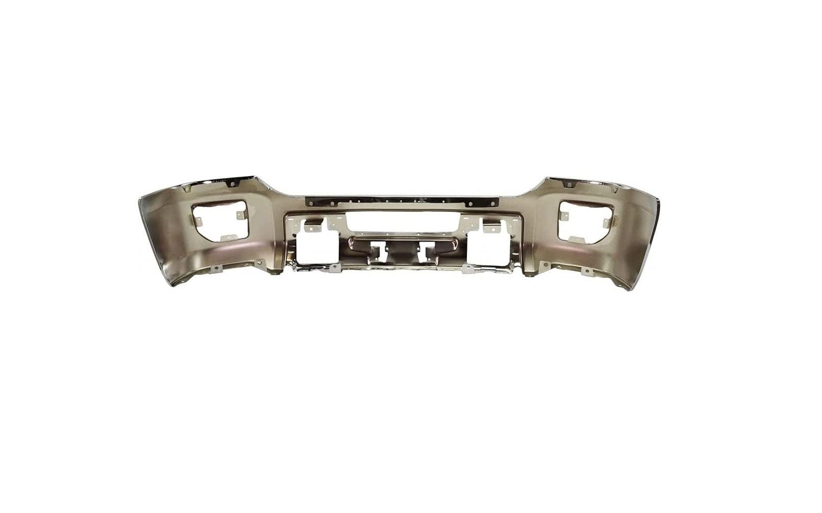 2015-2019 Gmc Sierra 2500 Front Bumper Face Bar Steel Without Sensor Chrome , GM1002855. Replacement part ready for install.