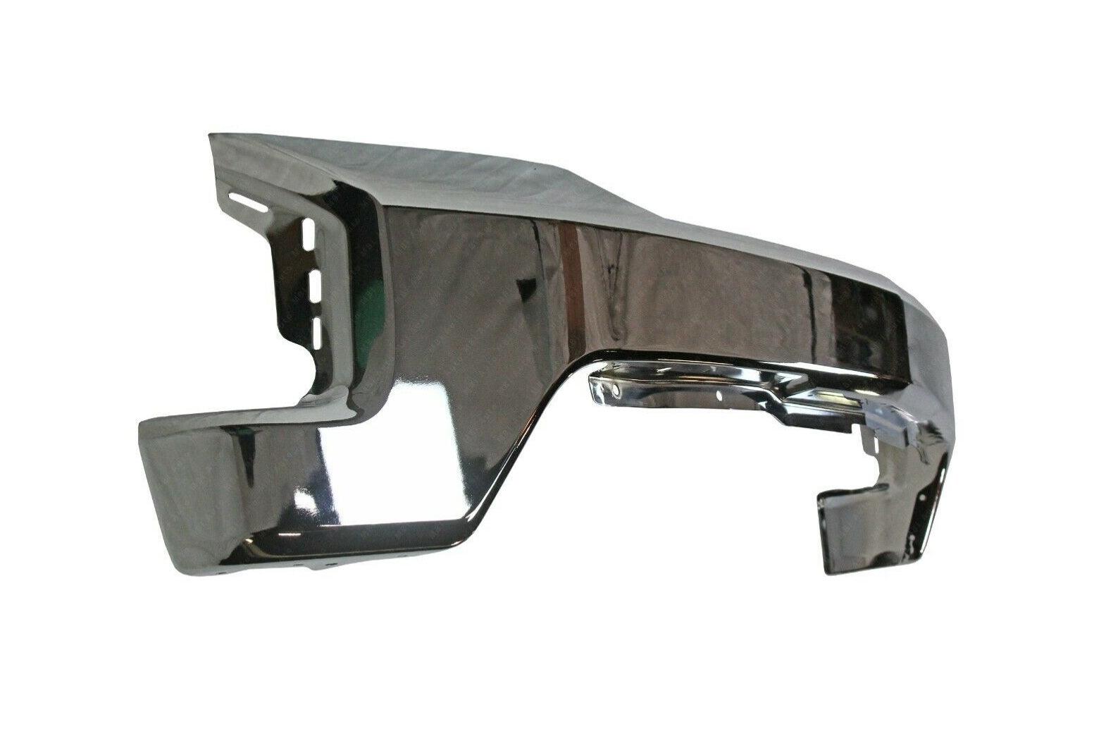 2019-2021 Chevrolet Silverado 1500 Front Bumper Face Bar Chrome Without Sensor , GM1002874. Durable and impact-resistant.