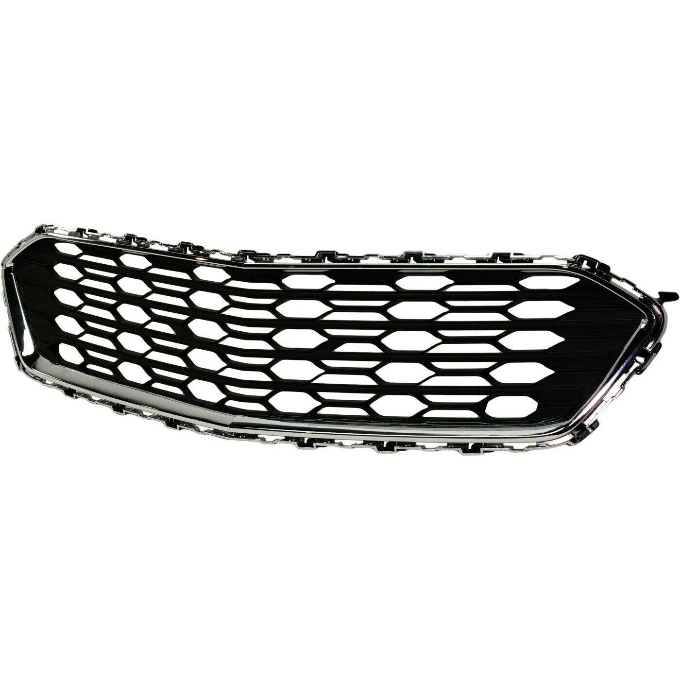 2017-2018 Chevrolet Cruze Hatchback Grille Center Black With Chrome Moulding Without Rs-Pkg Ls/Lt/L Models , GM1036174. Designed for OEM alignment.