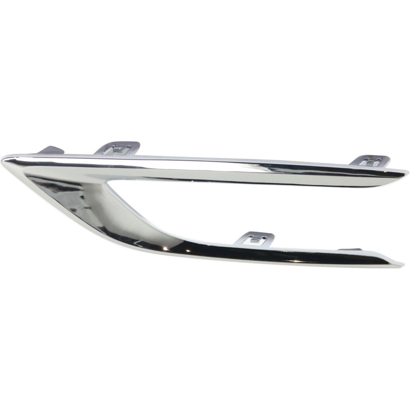 2017-2018 Chevrolet Cruze Hatchback Fog Lamp Bezel Front Driver Side Chrome Without Rs Pkg , GM1038213. OEM-style replacement.