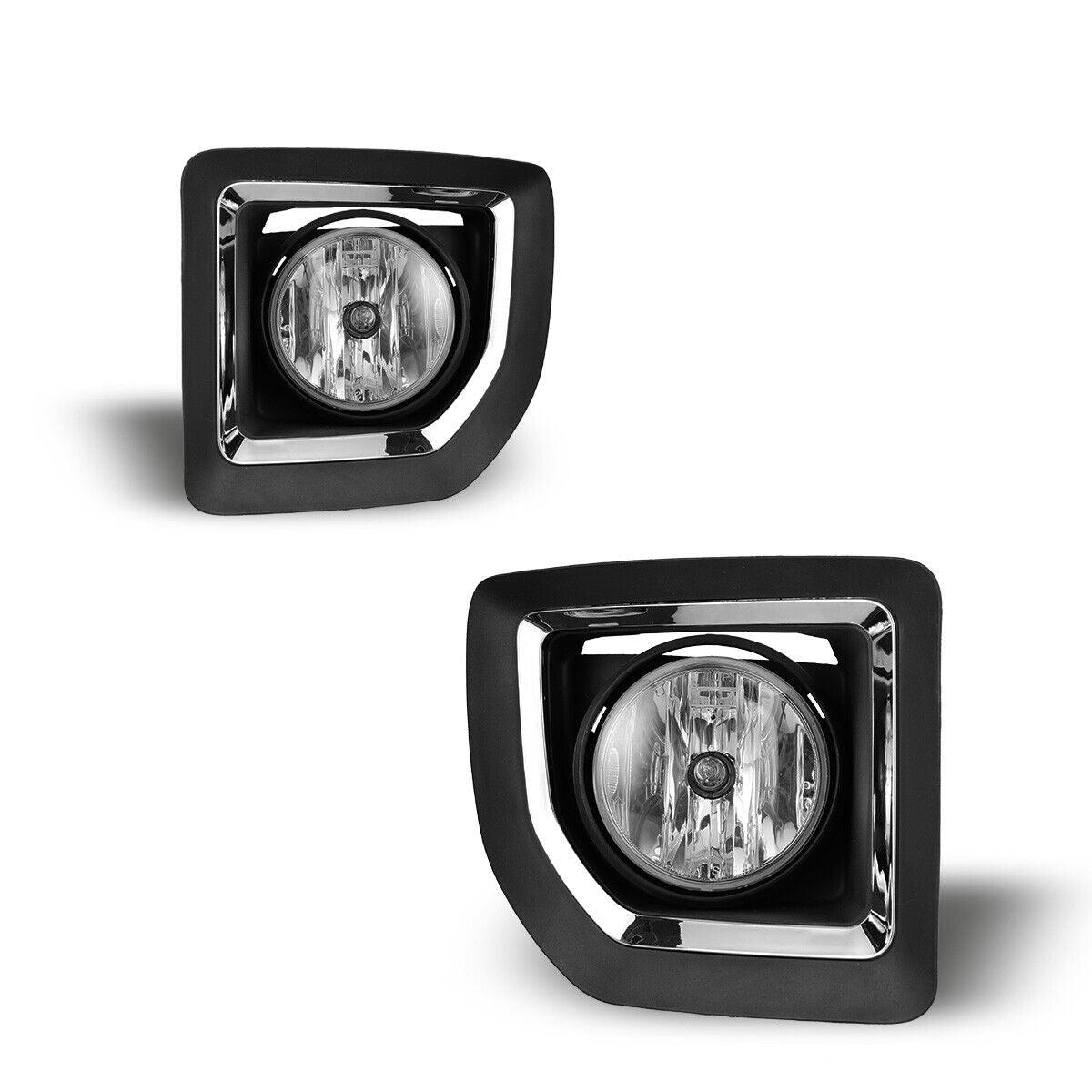2015-2019 Gmc Sierra 2500 Fog Lamp Bezel Front Passenger Side Chrome/Black , GM1039203. Installed view for reference.