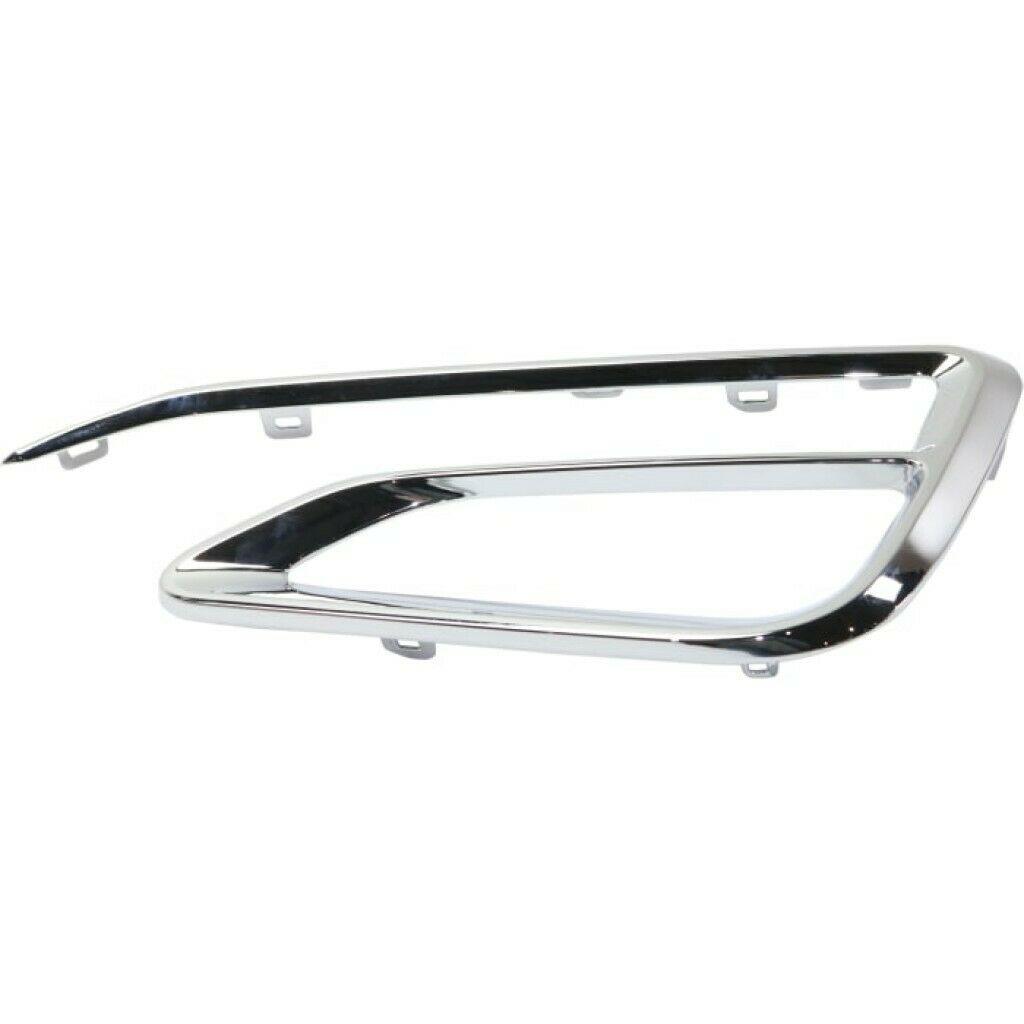 2016-2018 Chevrolet Cruze Sedan Fog Lamp Bezel Front Passenger Side Chrome With Rs Pkg , GM1039216. Angle view for visual reference.
