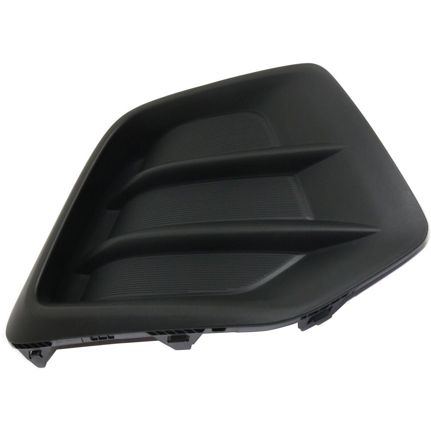 2017-2022 Chevrolet Trax Fog Lamp Cover Front Passenger Side Textured Black , GM1039226. Side view of the replacement part.