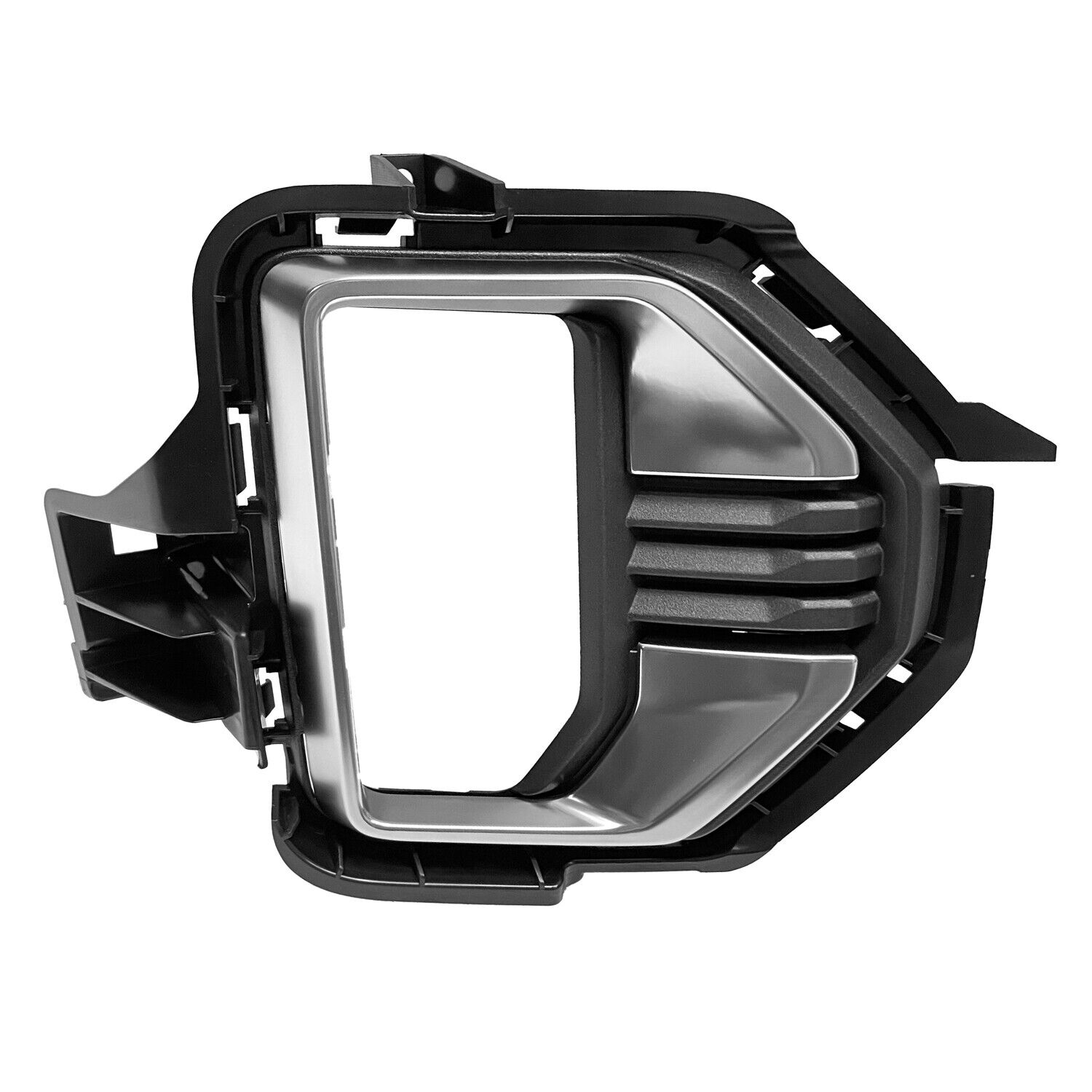 2021-2022 Gmc Canyon Fog Lamp Bezel Passenger Side Black With Dark Chrome Molding , GM1039277. Factory-style replacement part.