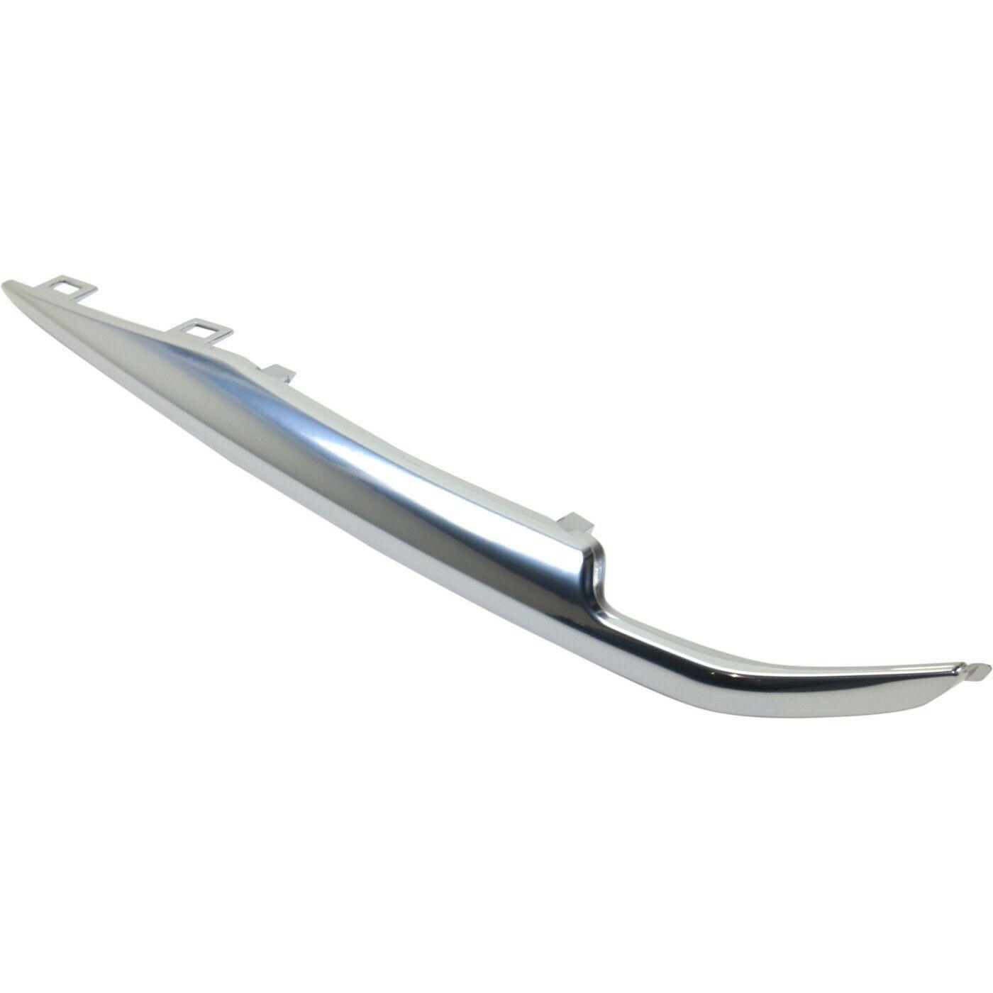2015-2020 Cadillac Escalade Bumper Moulding Front Driver Side Lower Chrome , GM1046111. Side view of the replacement part.