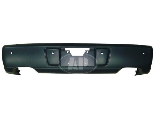 2006-2011 Cadillac DTS Rear Bumper With Sensor Hole Primed , GM1100776. Installed view for reference.