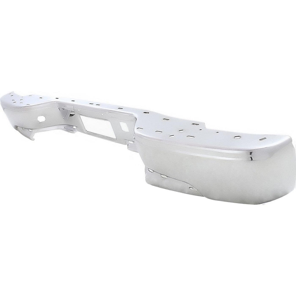 1999-2005 Chevrolet Silverado 1500 Rear Bumper Face Bar , GM1102413. Installed view for reference.