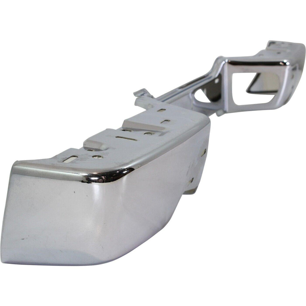 2004-2012 Chevrolet Colorado Rear Bumper Face Bar Chrome Without Tow Pkg , GM1102549. Angle view for visual reference.