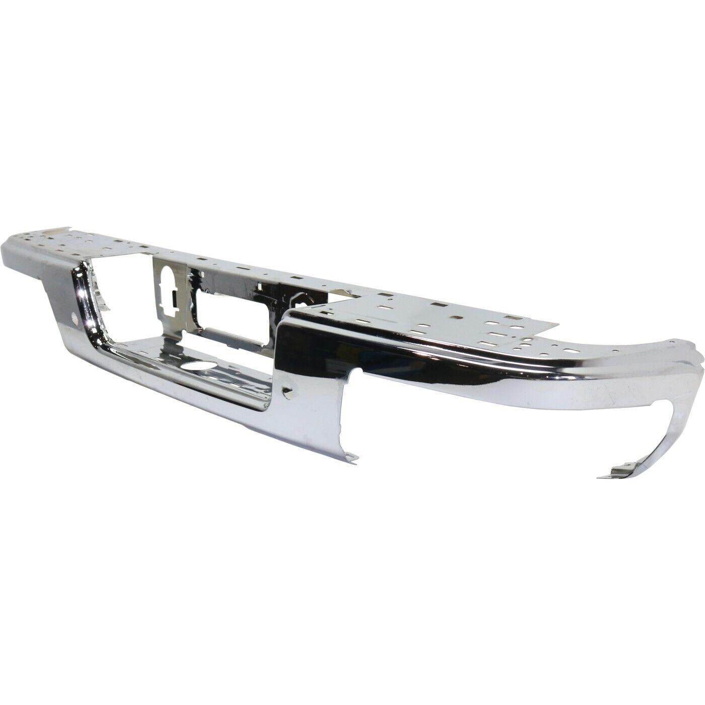 2019-2022 Gmc Canyon Rear Bumper Face Bar Chrome With Sensor Steel , GM1102568. Durable and impact-resistant.