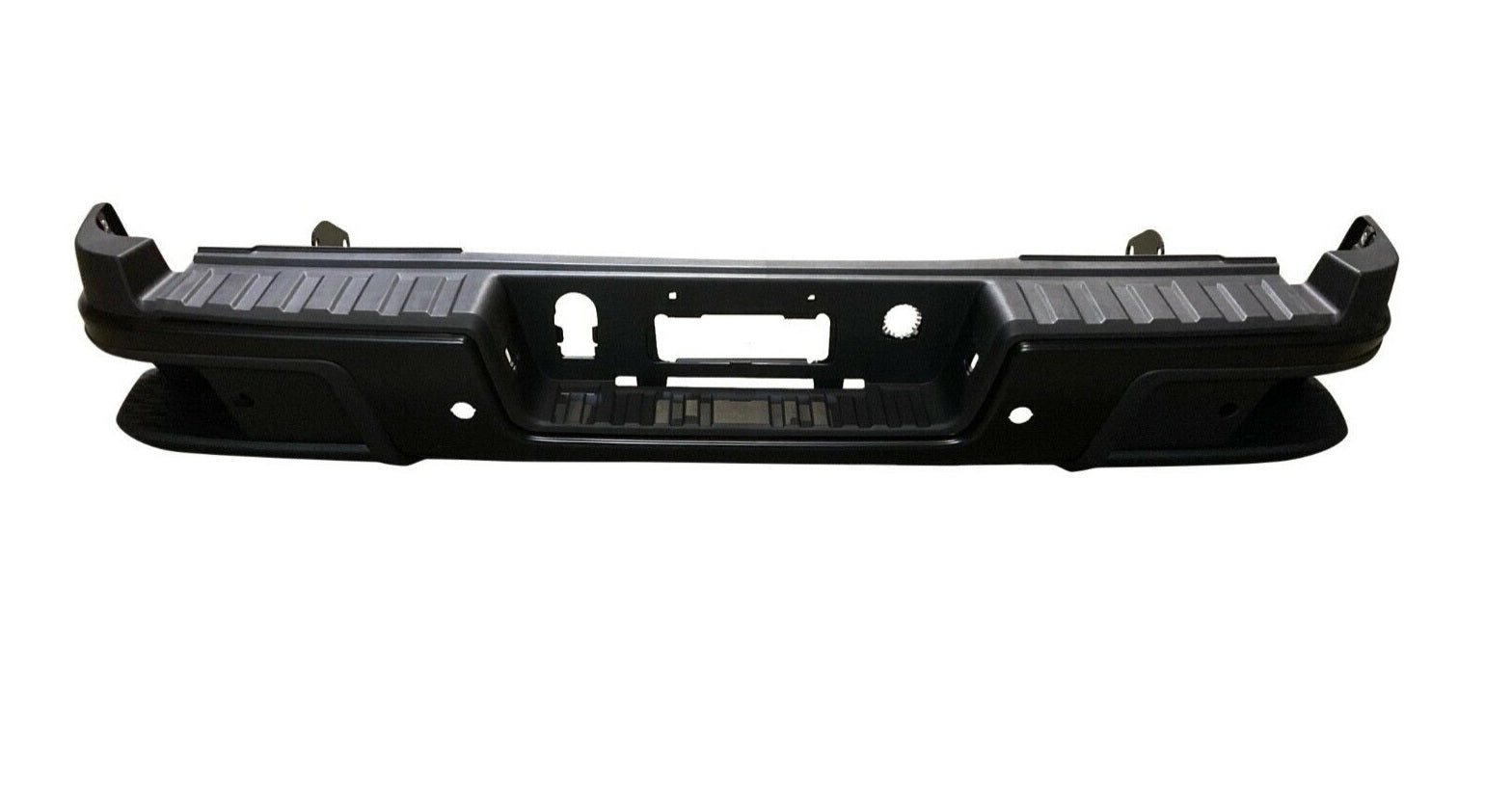 2019-2022 Gmc Canyon Rear Bumper Assy Black With Sensor Without Hitch , GM1103205. Side view of the replacement part.
