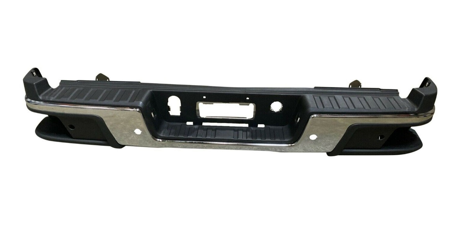 2019-2022 Chevrolet Colorado Rear Bumper Assy Chrome With Sensor Without Hitch , GM1103206. Durable and impact-resistant.