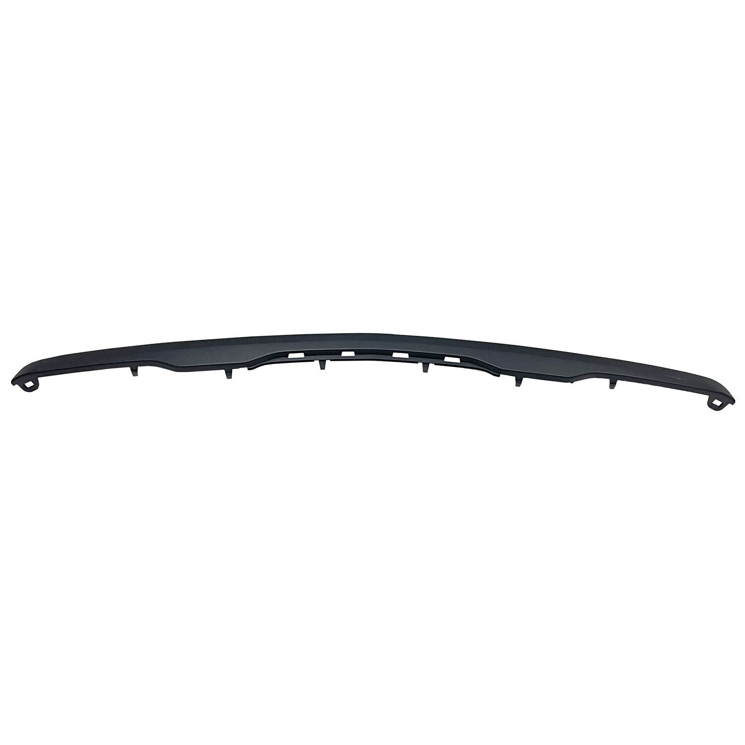 2022-2023 Chevrolet Equinox Bumper Molding Rear Textured Black , GM1144135. Side view of the replacement part.