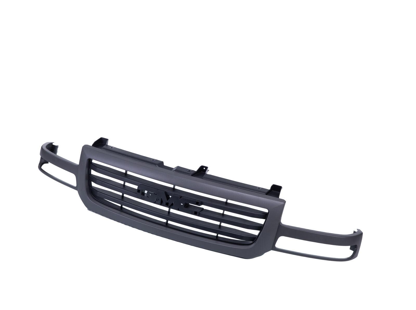 2005-2007 Gmc Sierra Hybrid Grille Textured Gray 1500/2501 , GM1200476. Side view of the replacement part.