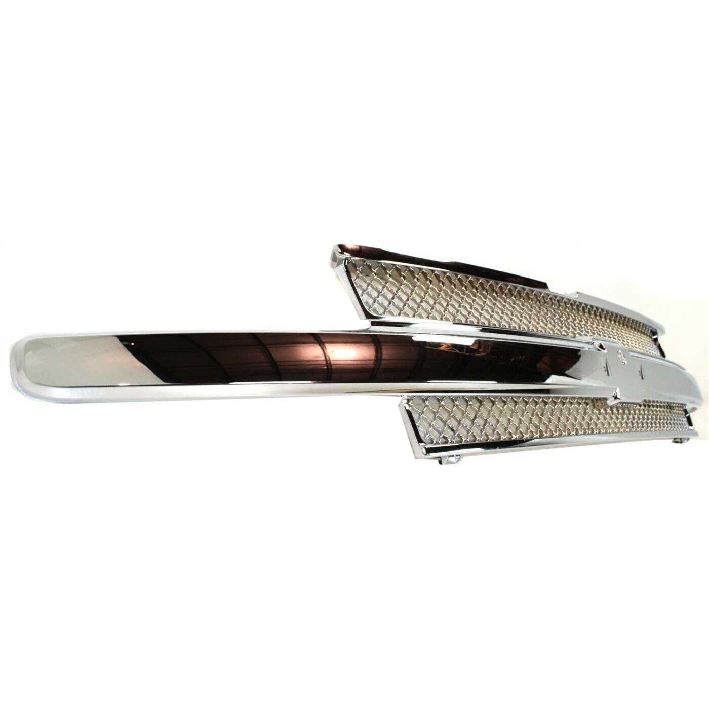 2002-2009 Chevrolet Trailblazer Grille Chrome/Black Without Washer Hole , GM1200477. High-quality aftermarket part.