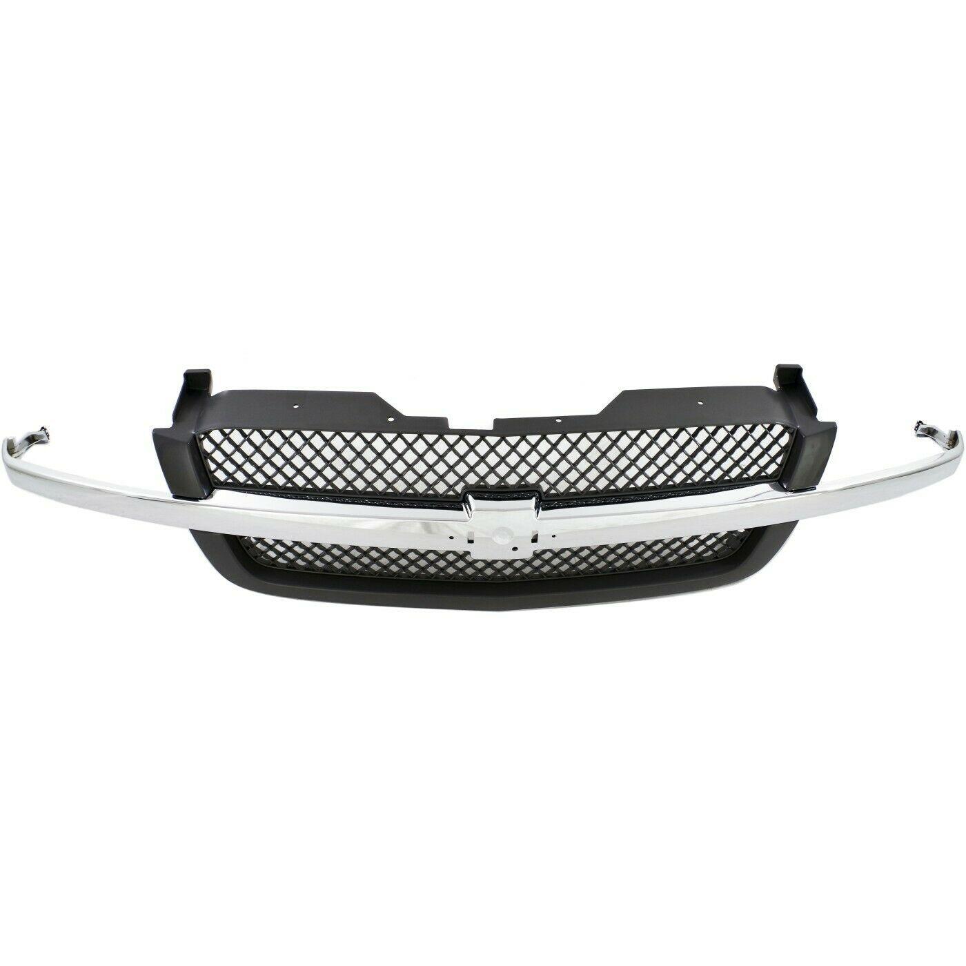 2003-2005 Chevrolet Silverado 1500 Grille With Ptm Frame/Chrome Moulding Without Cladding , GM1200489. Direct fit for easy installation.