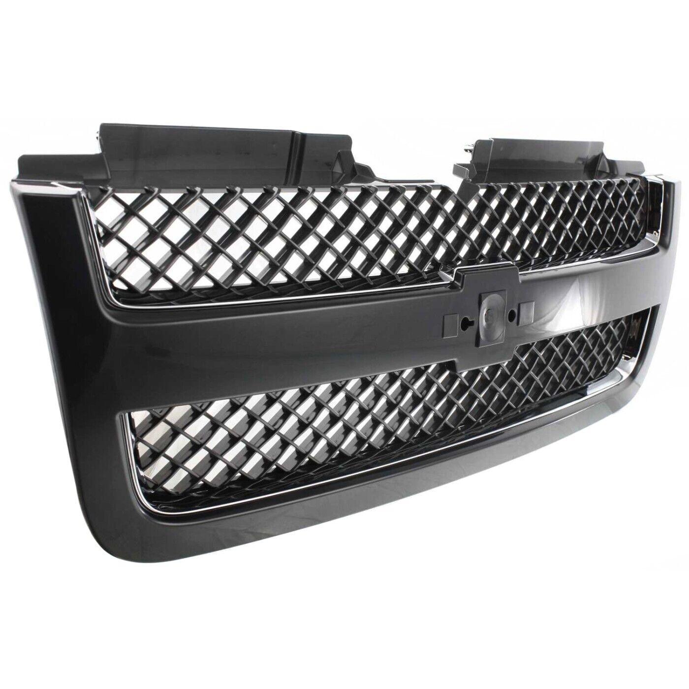 2006-2009 Chevrolet Trailblazer Grille Chrome Gray , GM1200549. Installed view for reference.