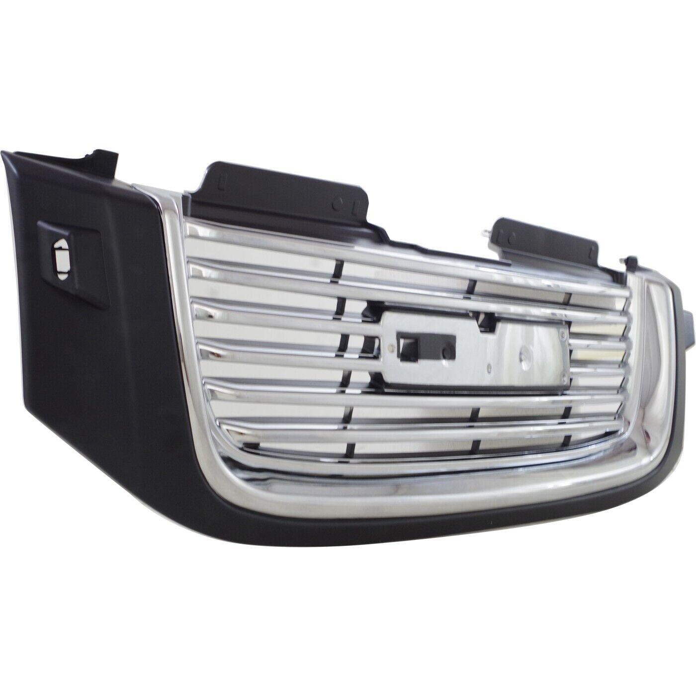 2002-2009 Gmc Envoy Grille Chrome/Black With Black Frame With H/L Washer Hole , GM1200605. Replacement part ready for install.