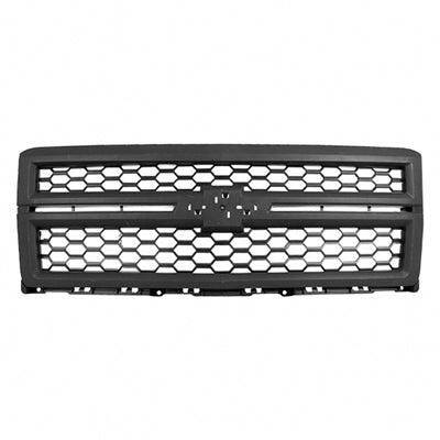 2014-2015 Chevrolet Silverado 1500 Grille Matte-Dk Gray With Textured Dk-Gray Mldg , GM1200671. Replacement part ready for install.