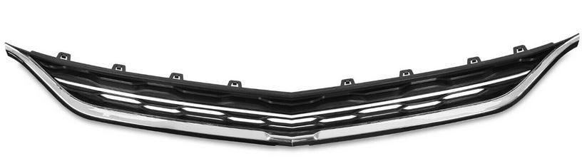 2016-2018 Chevrolet Malibu Grille Upper , GM1200730. Side view of the replacement part.