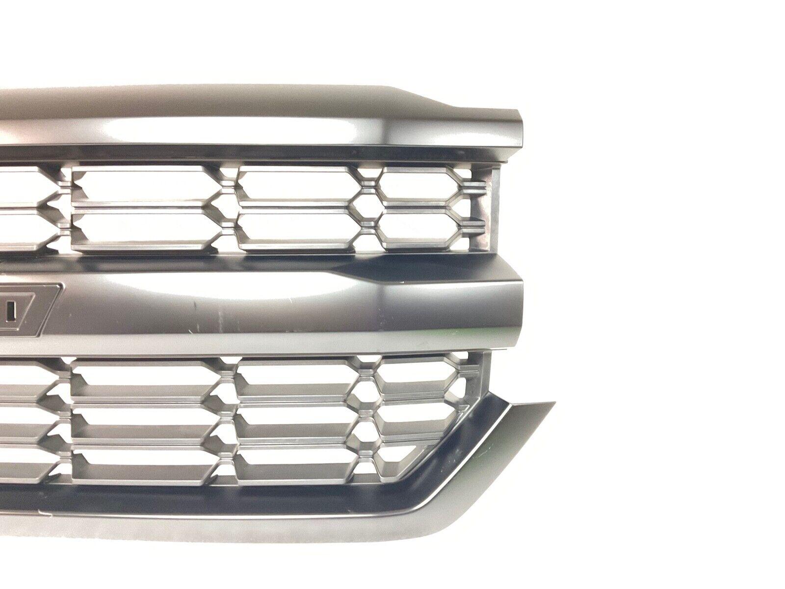 2016-2019 Chevrolet Silverado 1500 Grille Matte Dark Gray With Chrome Moulding , GM1200753. Factory-style replacement part.