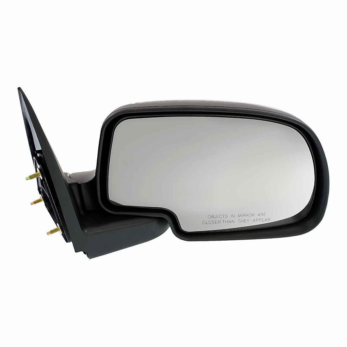 2005-2007 Chevrolet Silverado Hybrid Rear Passenger Side Door Mirror, gm1321208. Front view.