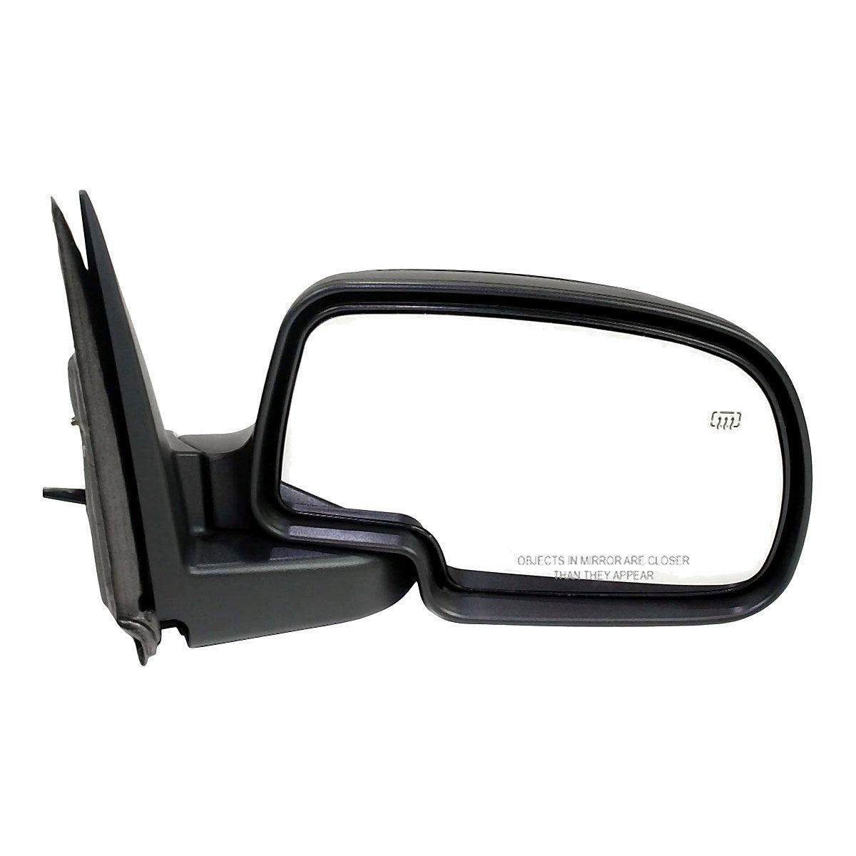 2005-2007 Chevrolet Silverado Hybrid Rear Passenger Side Door Mirror, gm1321293. Front view.