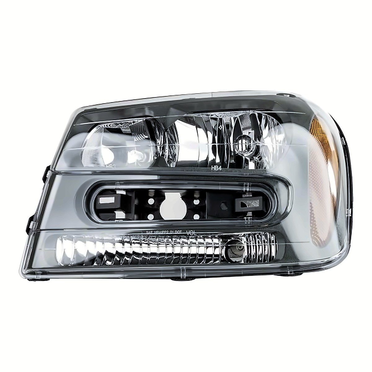2002-2009 Chevrolet Trailblazer Driver Side Head Lamp, gm2502213. Front view.