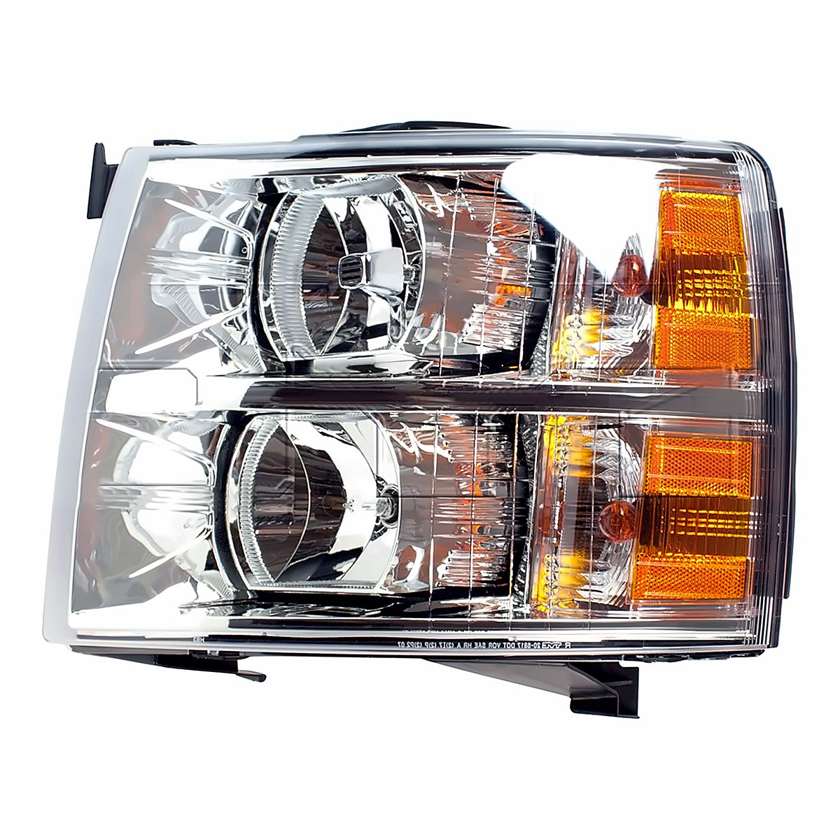 2009-2013 Chevrolet Silverado Hybrid Driver Side Head Lamp, gm2502280. Front view.