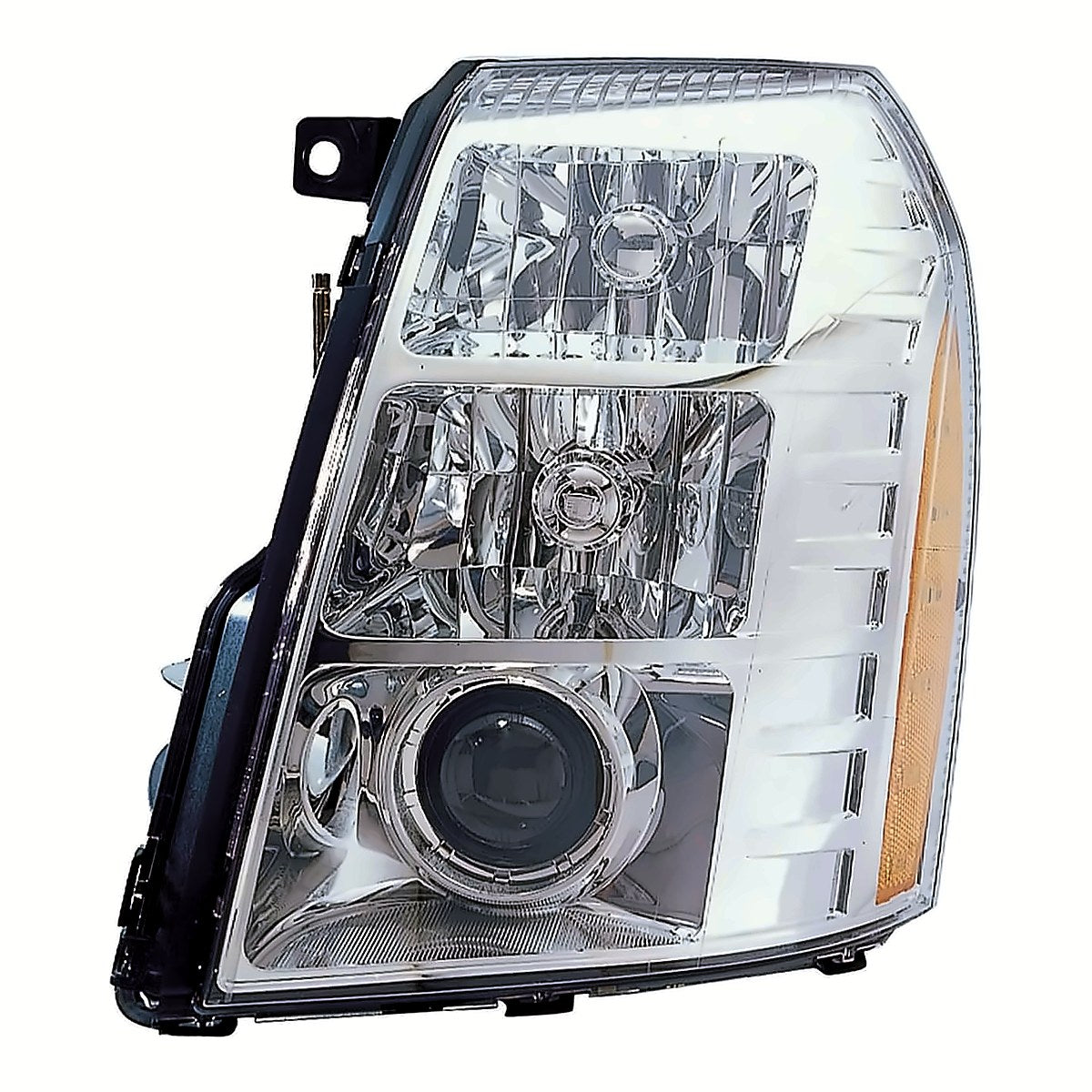 2009-Cadi Lac Escalade Hybrid Driver Side Head Lamp, gm2502291. Front view.