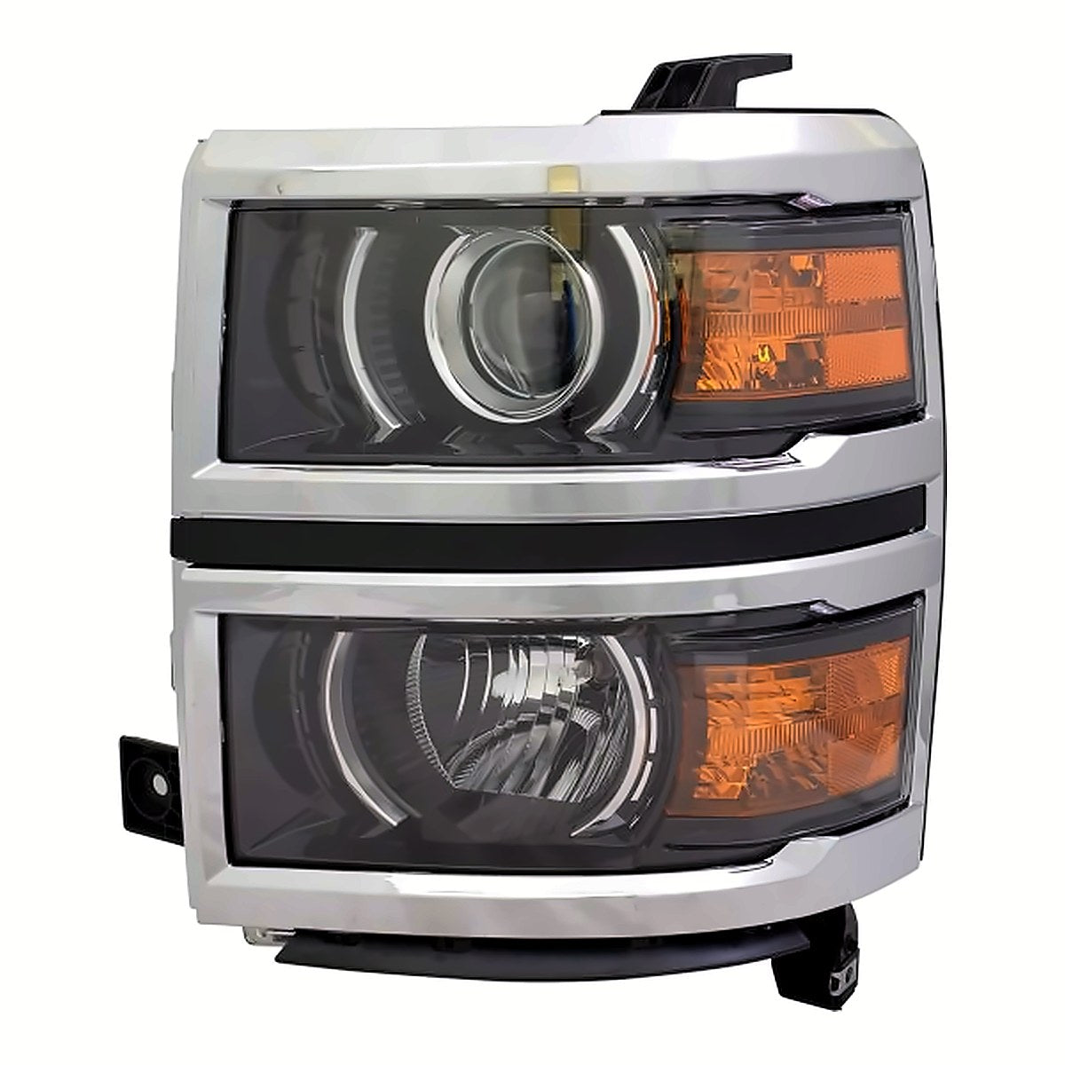 2014-2015 Chevrolet Silverado 1500 Driver Side Head Lamp, gm2502389. Front view.