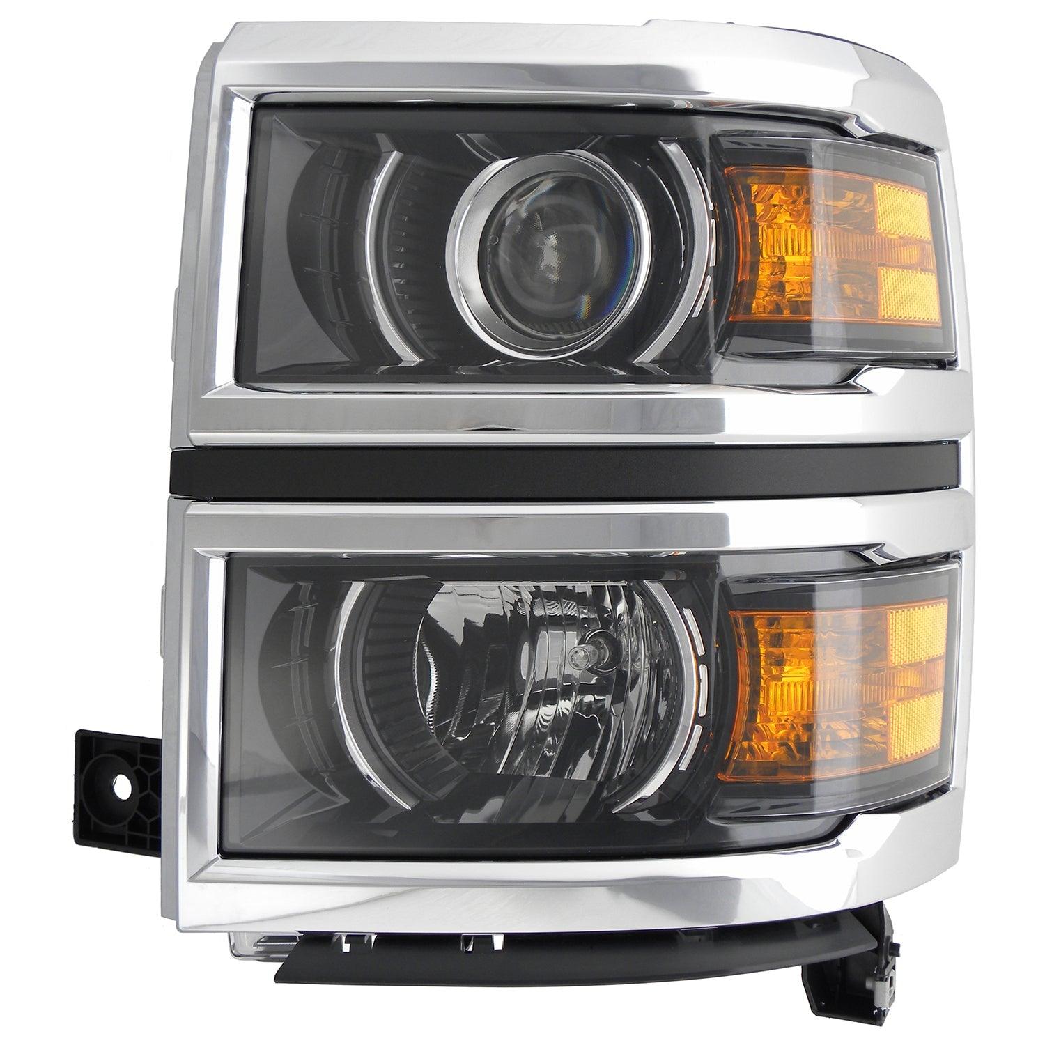 2014-2015 Chevrolet Silverado 1500 Head Lamp Driver Side Halogen , GM2502389. Made with quality materials.