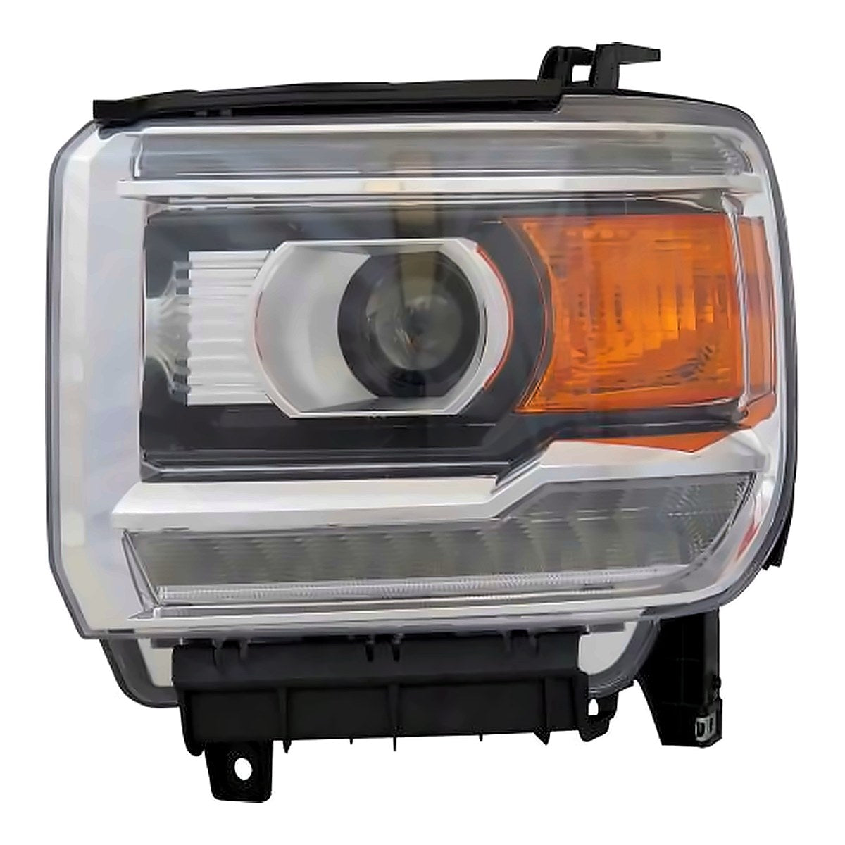 2014-2015 GMC Sierra 1500 Driver Side Head Lamp, gm2502390. Front view.