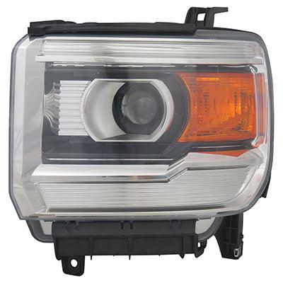 2015-2017 Gmc Sierra 3500 Head Lamp Driver Side Halogen Without Led , GM2502394. Exact fit for vehicle restoration.