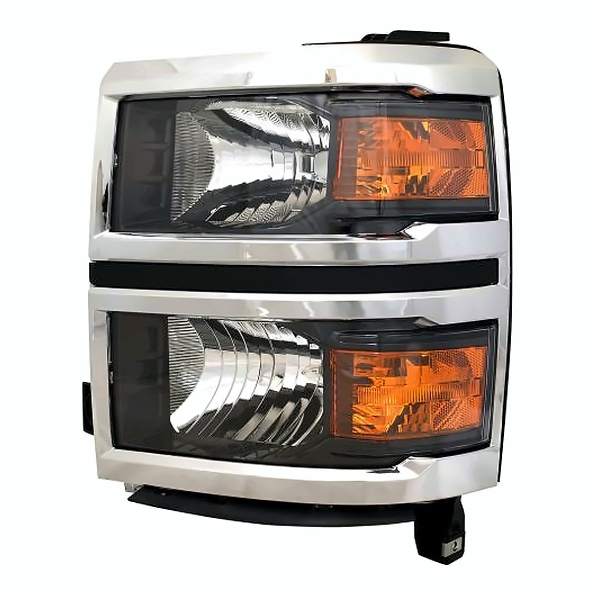 2014-2015 Chevrolet Silverado 1500 Driver Side Head Lamp, gm2502410. Front view.