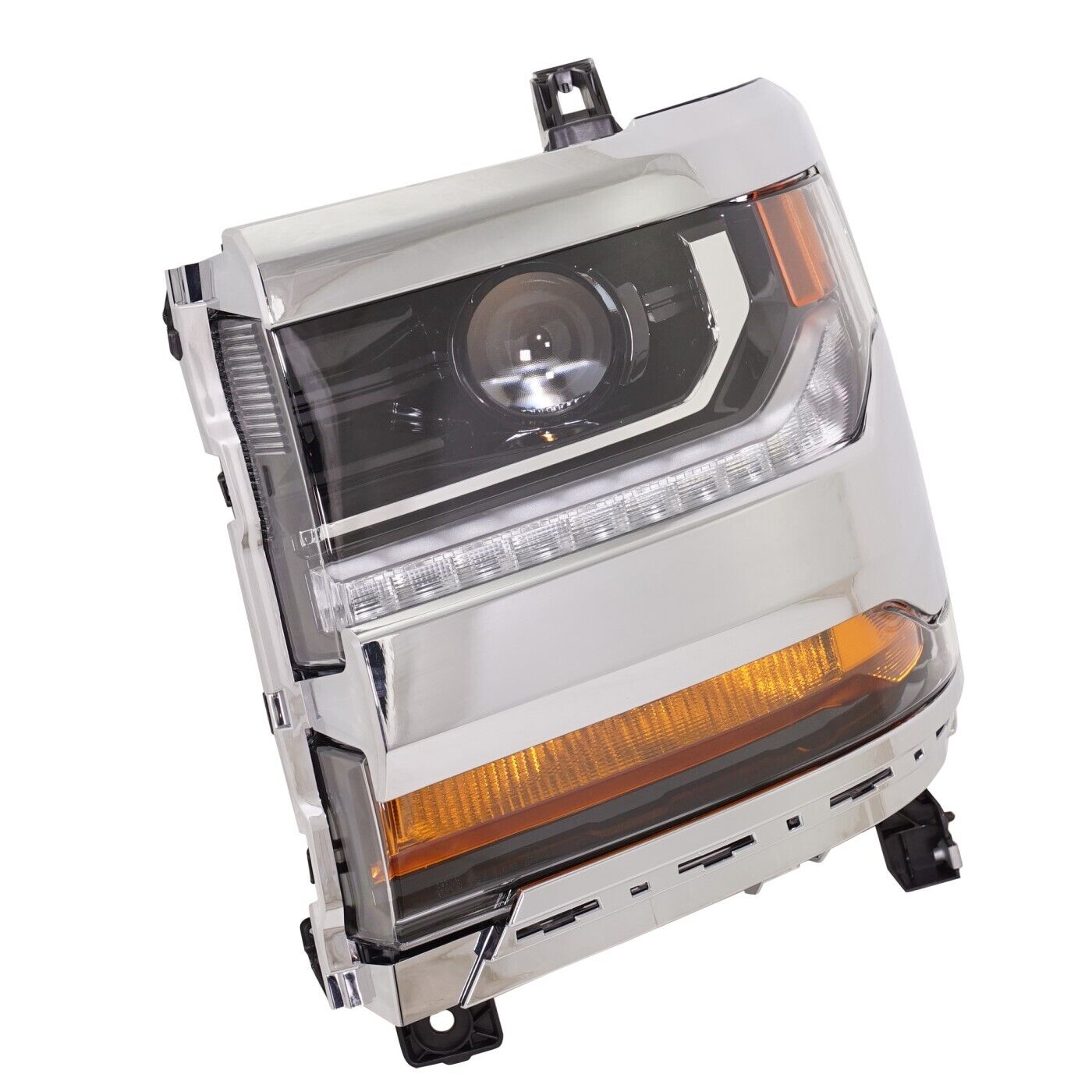 2016-2018 Chevrolet Silverado 1500 Head Lamp Driver Side Hid With Chrome Bezel , GM2502445. OEM-style replacement.