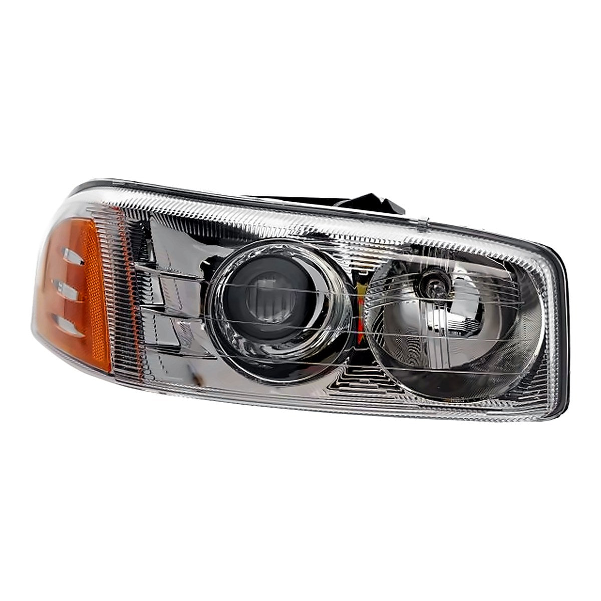 2001-2006 GMC Yukon Xl Denali Passenger Side Head Lamp, gm2503214. Front view.