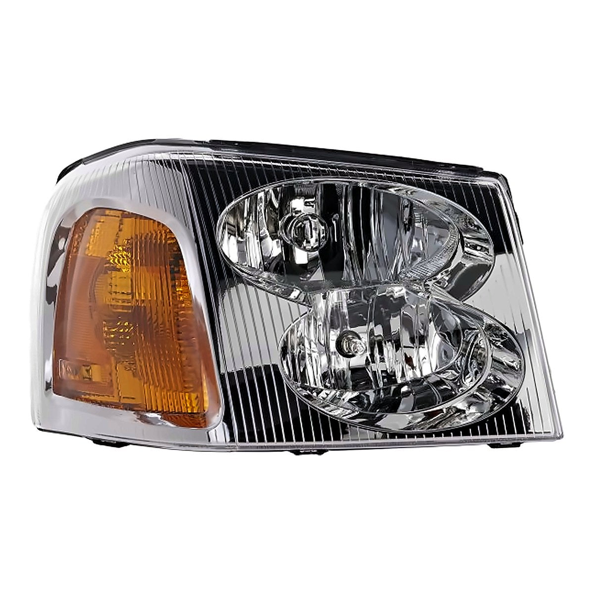 2002-2009 GMC Envoy Passenger Side Head Lamp, gm2503220. Front view.