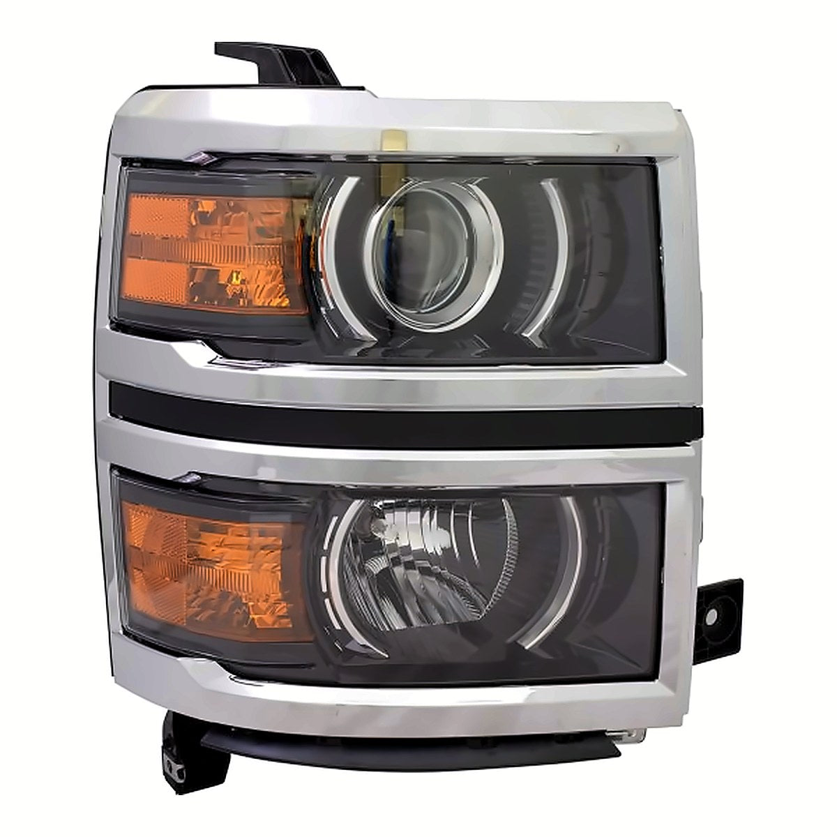 2014-2015 Chevrolet Silverado 1500 Passenger Side Head Lamp, gm2503389. Front view.