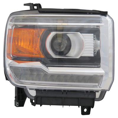 2015 Gmc Sierra 2500 Head Lamp Passenger Side Halogen With Led Chrome , GM2503390. Perfect fit and finish.