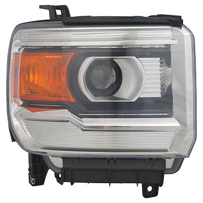 2015-2017 Gmc Sierra 3500 Head Lamp Passenger Side Halogen Without Led , GM2503394. Installed view for reference.