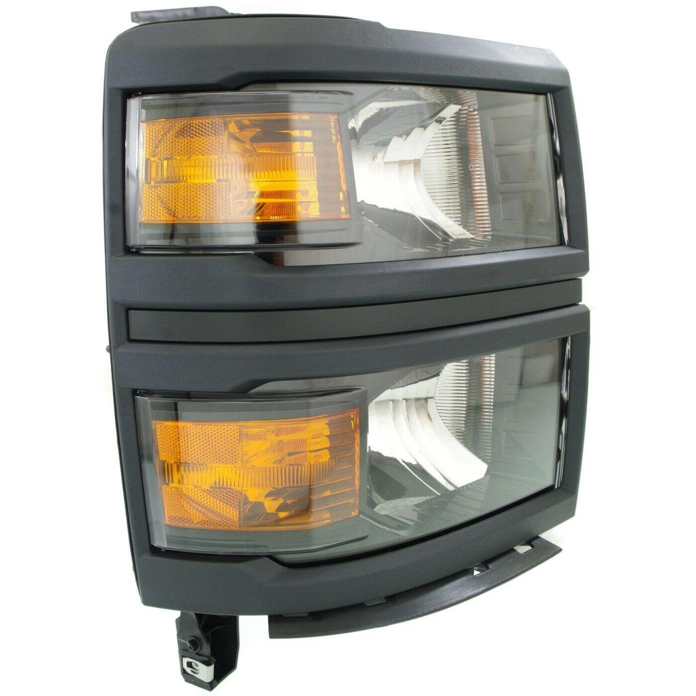 2014-2015 Chevrolet Silverado 1500 Head Lamp Passenger Side Ls Model Black , GM2503395. High-strength and long-lasting.
