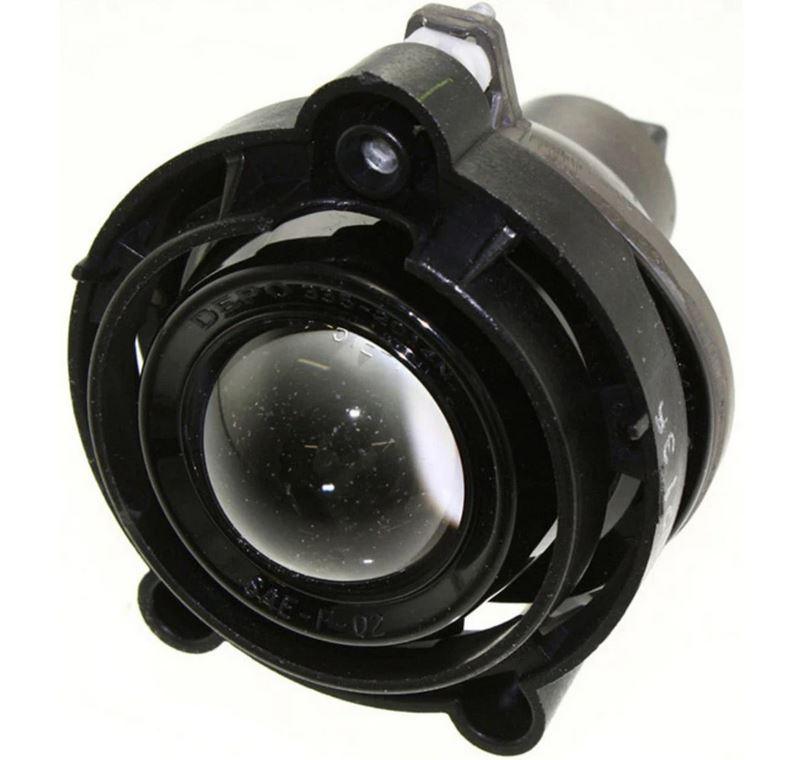 2008 Chevrolet Malibu Classic Fog Lamp Front Driver Side/Passenger Side , GM2593157. Side view of the replacement part.