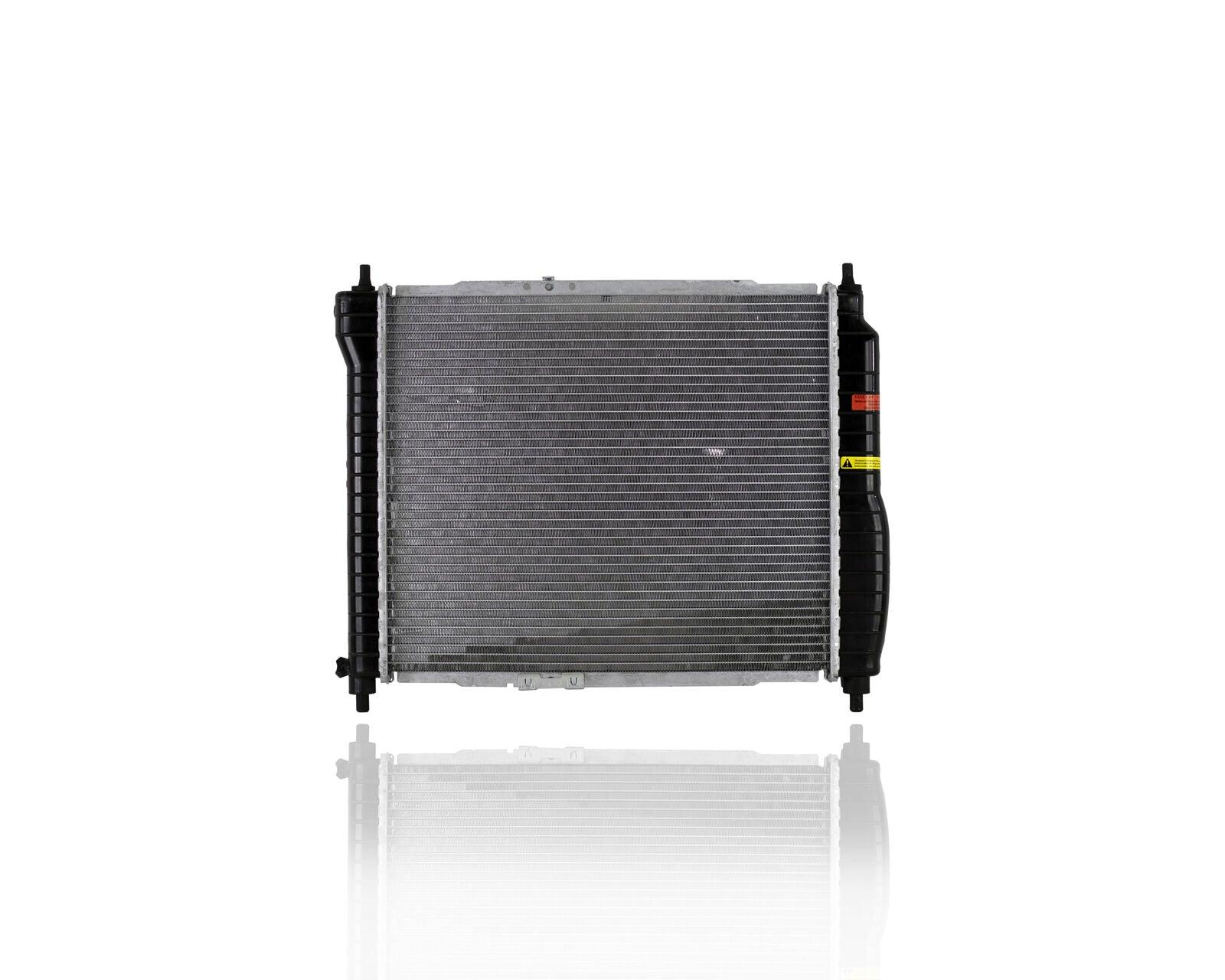 2004-2008 Chevrolet Aveo Sedan Radiator , GM3010448. Installed view for reference.